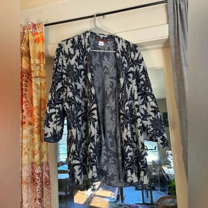 Peruvian Connection Size XL cardigan sweater 100% Pima cotton